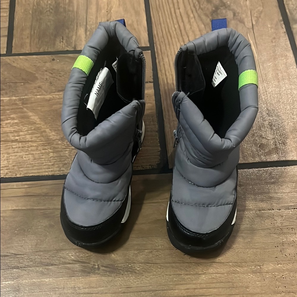 Kids Gray and Black Winter Boots